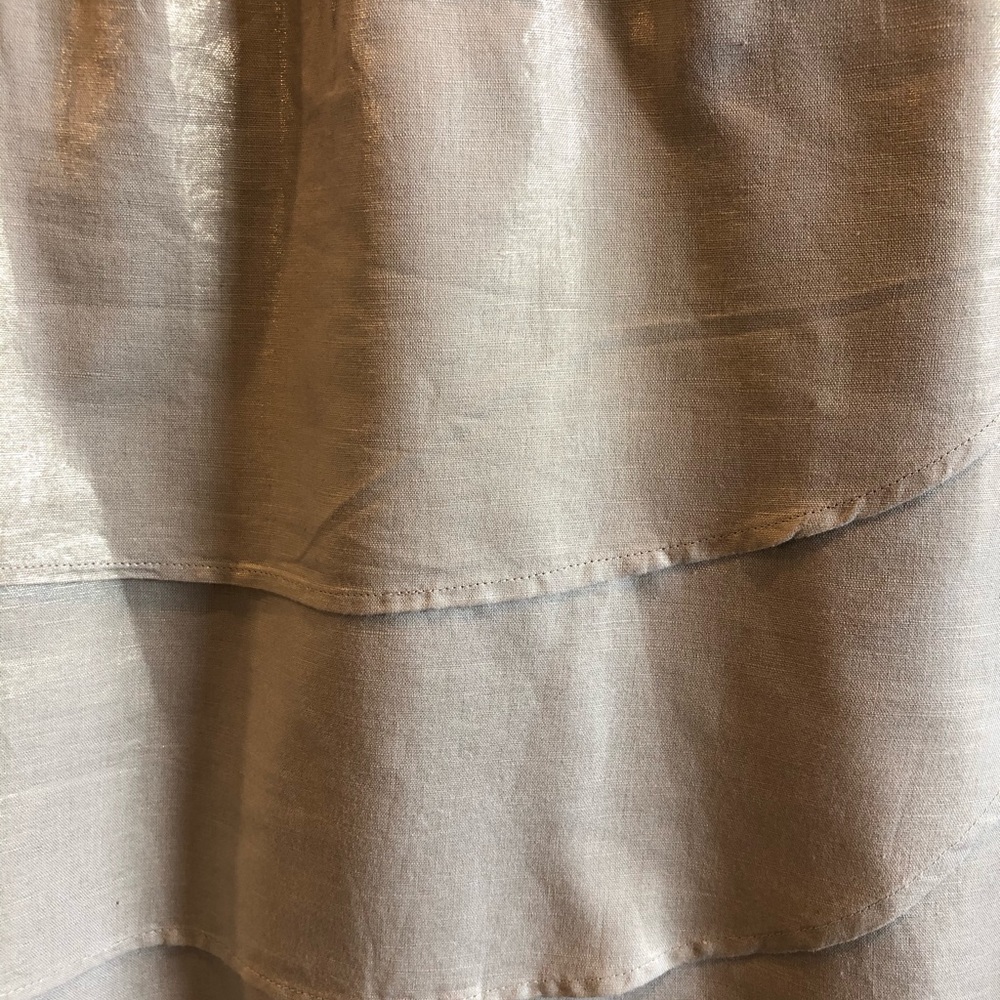 Anthropologie Edme & Esyllte Gold Scallop Skirt - Picture 3 of 4